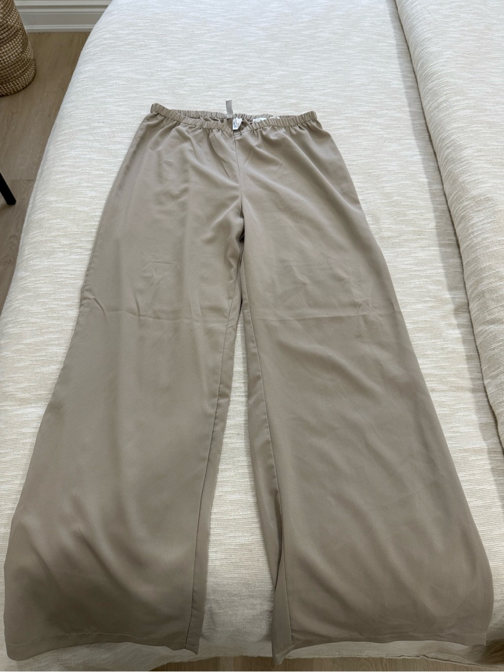 H&M Women's Wide-Leg Pants - Taupe Brown